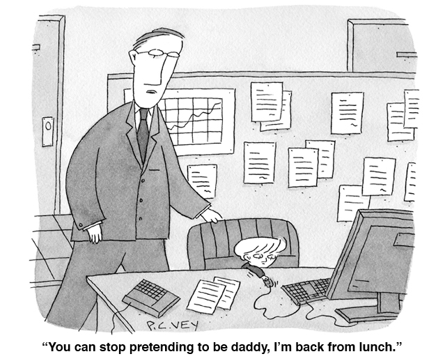 child at work cartoon